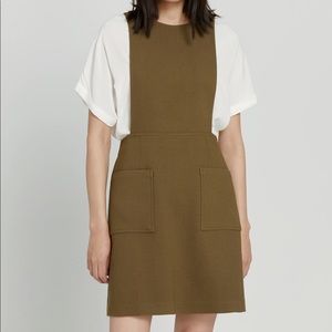 Utility Pinafore in Olive